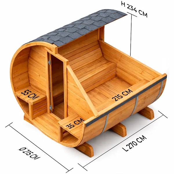 Barrelsauna 215 x 270